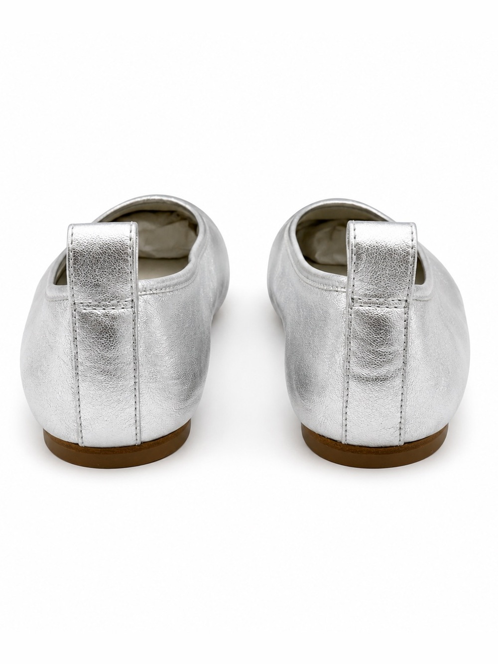 Vince Vivian Ballet Flats | Silver Metallic Leather | Size 6 | NWOB - Picture 4 of 4